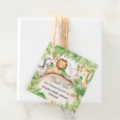 Grüne Jungle Animals Kinderdusche 1. Geburtstag Geschenkanhänger (Beispiel)