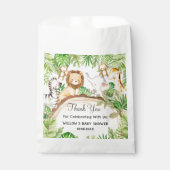 Grüne Jungle Animals Kinderdusche 1. Geburtstag Geschenktütchen (Vorderseite)