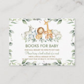 Grüne Jungle Animals Kinderdusche buchen Begleitkarte (Vorderseite)