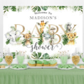 Grüne Jungle Animals Kinderdusche Willkommen Banner