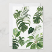 Grüne Jungle Safari Baby Dusche Einladung Junge (Rückseite)