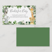 Grüne Jungle Safari Bücher für Kinder Begleitkarte (Vorne/Hinten)