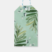 Grüne Jungle Safari Tiere Wild One Birthday Geschenkanhänger (Rückseite)