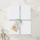 Grüne Jungle Tiere Baby Dusche Mini Flasche Gefall Geschenkanhänger (Mit Garn)