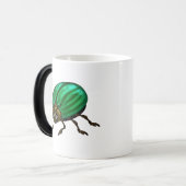 Grüne Käfer Morphing Color Tasse (Vorderseite Links)