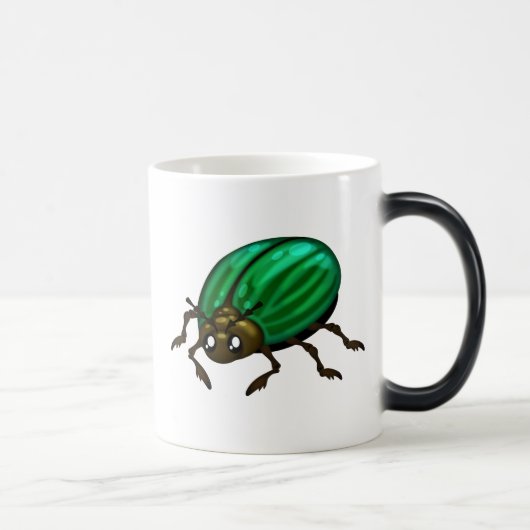 Grüne Käfer Morphing Color Tasse (Rechts)