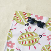 Grüne Käfer Muster Insekt Lover Goblincore Strandtuch (Beispiel)