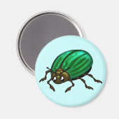 Grüne Käfermagnete mit anpassbarem Hintergrund Magnet (Vorderseite/Rückseite)