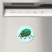 Grüne Käfermagnete mit anpassbarem Hintergrund Magnet (In Situ (Geschirrspüler))