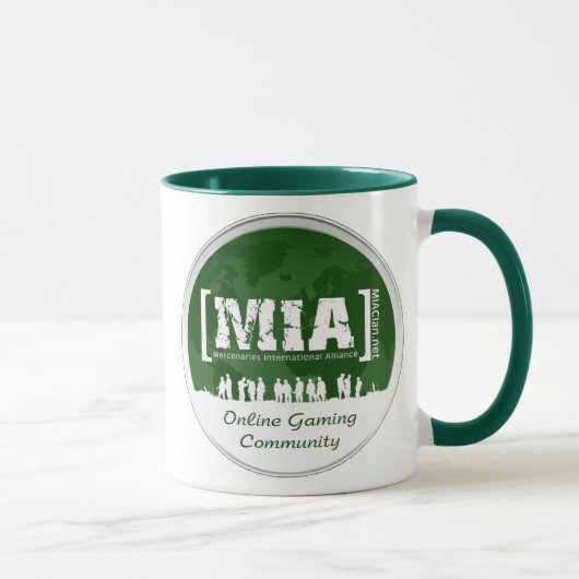 grüne Kaffee-Tasse MIAClan.net Tasse (Rechts)