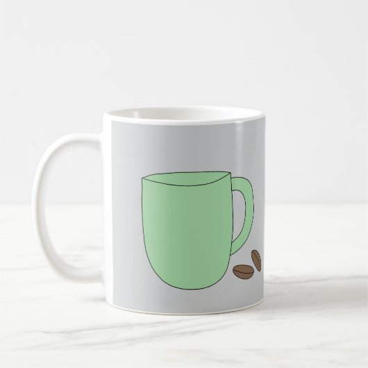 Grüne Kaffeetasse (Links)
