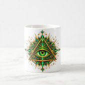 Grüne Kaffeetasse mit Messing-Auge (Mittel)