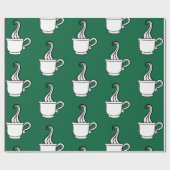 Grüne Kaffeeverpackungspapier  Geschenkpapier (Flach)