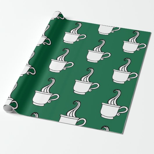 Grüne Kaffeeverpackungspapier  Geschenkpapier (Ungerollt)