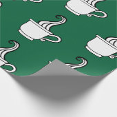 Grüne Kaffeeverpackungspapier  Geschenkpapier (Ecke)