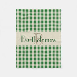 Grüne kakifarbige fleecedecke