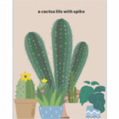 grüne Kakteen Aufkleber (Vorderseite)