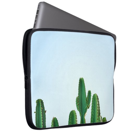 Grüne Kakteen-Pflanze im weißen Hintergrund Laptopschutzhülle (Vorne Rechts)
