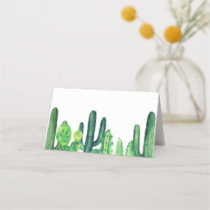 Grüne Kakteen Platzkarte. Hochzeitssitze Cacti Platzkarte