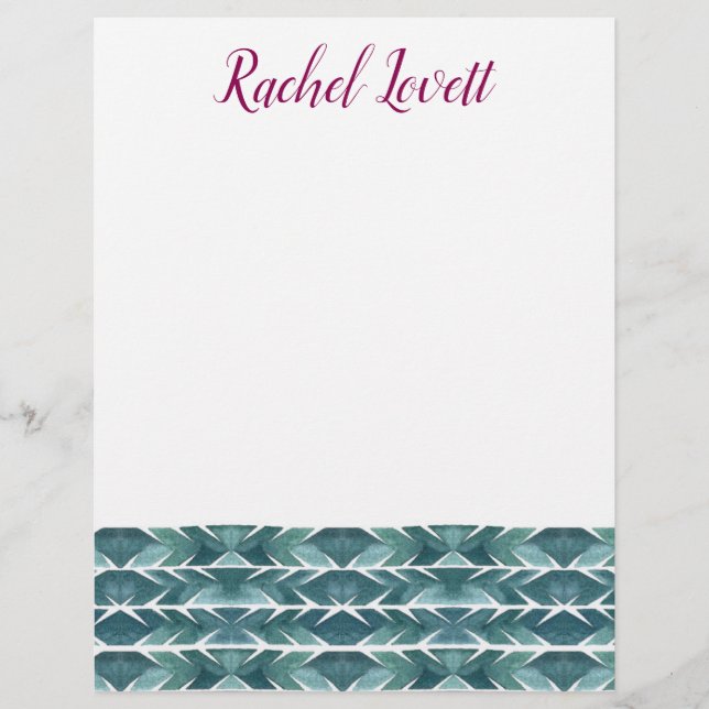 Grüne Kakteen Texturbrille Briefbogen (Vorderseite)