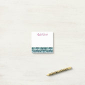 Grüne Kakteen Texture Post It Notes Post-it Klebezettel (Auf Schreibtisch)