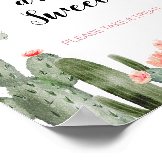 Grüne Kaktus Babys sind süß, nehmen Sie bitte eine Poster (Ecke)