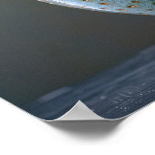 Grüne Kaktus in einer Aquamarinen Keramik Pot Foto Poster (Ecke)