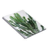 Grüne Kaktus: Minimalistischer weißer Hintergrund Notizblock (Rechte Seite)