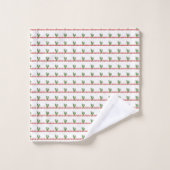 Grüne Kaktus Orange Blumen Badezimmer Handtuch Set (Waschlappen)