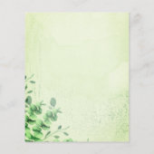 Grüne Kalligrafie Flyer (Hinten)