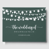 Grüne Kalligrafie-Hochzeit Gästebuch (Vorderseite)