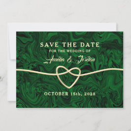Grüne Kalligrafie-Hochzeit rettet das Datum Save The Date