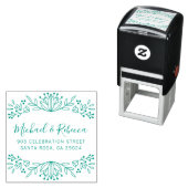 Grüne Kalligraphiebezeichnungen Hochzeitsstiftung Permastempel (Beispiel)