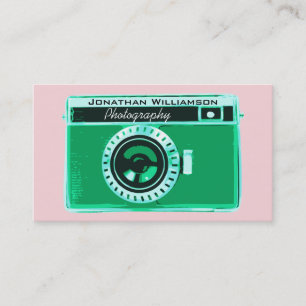 Grüne Kamera-Fotografie-Visitenkarten Visitenkarte