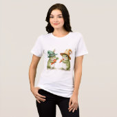 grüne Kaninchen Tri-Blend Shirt (Vorderseite voll)