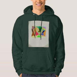 Grüne Kapuzenjacke mit Vollärmeln und einem Design Hoodie