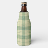 Grüne Karierte Dose oder Flasche Cool Flaschenkühler (Flaschenvorderseite)