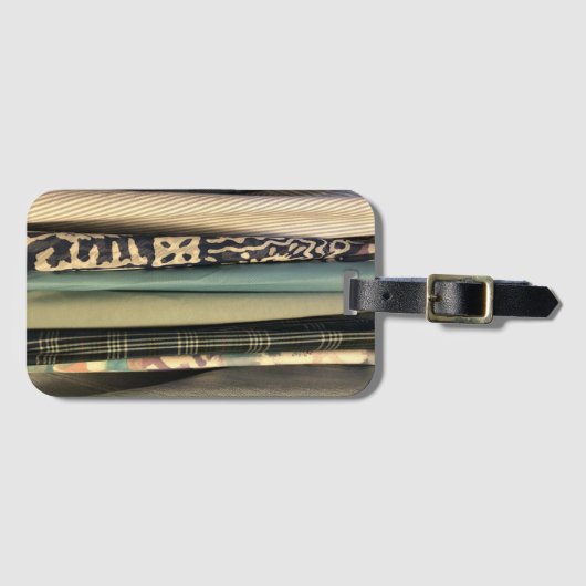 Grüne karierte Drucke Gepäckanhänger (Vorderseite (Horizontal))