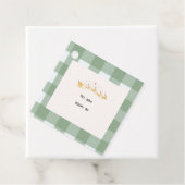 Grüne Karierte Feiertagsbegüterungstags Geschenkanhänger (Beispiel)