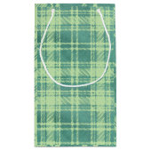 Grüne Karierte Geschenktasche Kleine Geschenktüte (Rückseite)