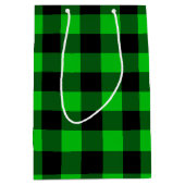 Grüne Karierte Geschenktasche Mittlere Geschenktüte (Vorderseite)