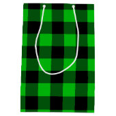 Grüne Karierte Geschenktasche Mittlere Geschenktüte (Rückseite)