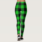 Grüne Karierte Leggings (Rückseite)