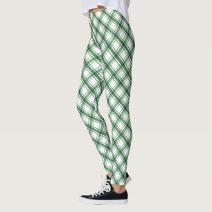 Grüne Karierte Leggings