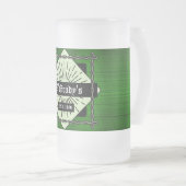 Grüne Karierte Mattierte Tasse (VorderseiteRechts)