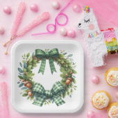 GRÜNE KARIERTE PATTERFALL-AUTUMN-THEMEN PAPPTELLER (Party)