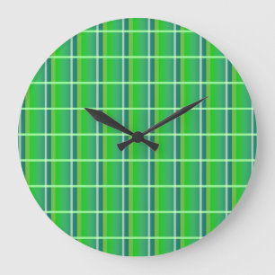 Grüne Karierte Rückwand-Uhr Große Wanduhr