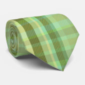 Grüne Karierte Schattierungen Krawatte (Gerollt)
