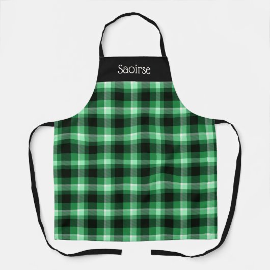 Grüne Karierte Schürze (Vorderseite)