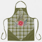 Grüne Karierte Schürze und Weihnachtsbaumen (Vorderseite)